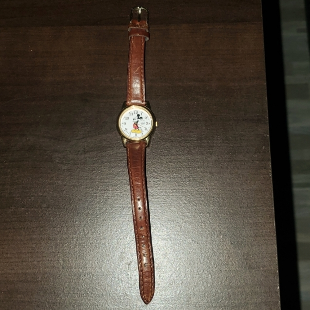 Mickey Mouse Leather Watch